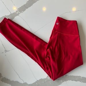 Red lululemon leggings